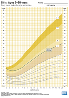 Body Mass IndexforAge Percentiles Girls Ages 220 Years Percentiles