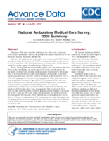 National Ambulatory Medical Care Survey 2005 Summary