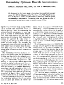 Determining optimum fluoride concentrations