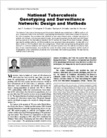 National Tuberculosis Genotyping and Surveillance Network Design and Methods