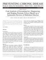 Cost Analysis of Screening for Diagnosing and Staging Prostate Cancer Based on a Systematic Review of Published Studies