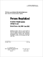 Persons hospitalized by number of hospital episodes and days in a year United States July 1960June 1962