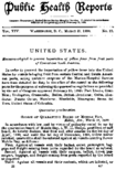Public health reports  v 4 no 13 March 31 1899