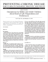 Discussions by Elders and Adult Children About EndofLife Preparation and Preferences