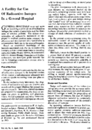 A facility for use of radioactive isotopes in a general hospital