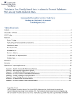 Substance Use Familybased Interventions to Prevent Substance Use among Youth Updated 2026