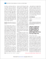 Interim guidelines for the evaluation of infants born to mothers infected with West Nile virus during pregnancy