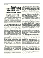 Respiratory Infections during SARS Outbreak Hong Kong 2003