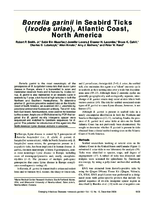 Borrelia garinii in Seabird Ticks Ixodes uriae Atlantic Coast North America