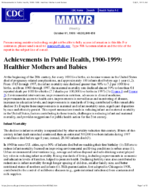 Healthier Mothers and Babies