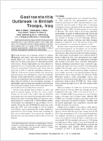 Gastroenteritis Outbreak in British Troops Iraq