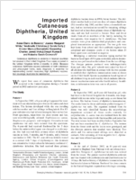 Imported Cutaneous Diphtheria United Kingdom