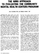 The NIMH approach to evaluating the community mental health centers program
