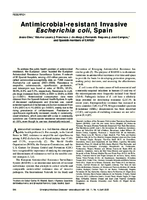 Antimicrobialresistant Invasive Escherichia coli Spain