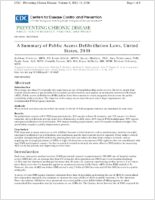 A Summary of Public Access Defibrillation Laws United States 2010
