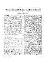 Occupational medicine and public health