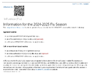 Information for the 20242025 Flu Season