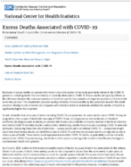 Excess Deaths Associated with COVID19 Provisional Death Counts for Coronavirus Disease COVID19 20201230