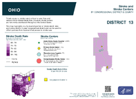 OH Congressional District 13 Stroke and Stroke Centers Map 118th Congress
