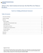 Tobacco Use Interventions to Increase the Unit Price for Tobacco Products