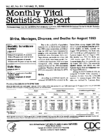 Births marriages divorces and deaths for August 1993