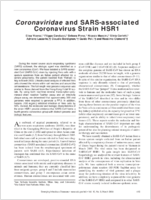 Coronaviridae and SARSassociated Coronavirus Strain HSR1