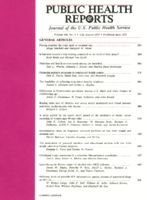 Public Health Reports  v 106 no 4 JulyAugust 1991  cover