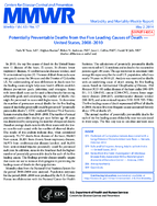Potentially Preventable Deaths from the Five Leading Causes of Death  United States 20082010