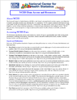 NCHS data access and resources July 2013