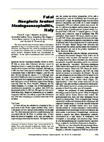 Fatal Naegleria fowleri Meningoencephalitis Italy