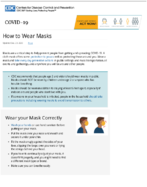 How to Wear Masks Dec 23 2020