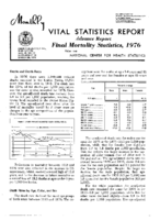 Advance report Final mortality statistics 1976