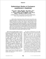Epidemiologic studies of Cyclospora cayetanensis in Guatemala