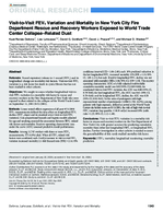 VisittoVisit FEV1 Variation and Mortality in New York City Fire Department Rescue and Recovery Workers Exposed to World Trade Center CollapseRelated Dust