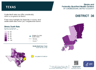 TX Congressional District 36 Stroke and Federally Qualified Health Centers Map 118th Congress