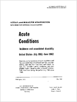 Acute Conditions Incidence and Associated Disability United States  July 1961June 1962