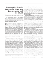 Hemolytic Uremic Syndrome Risk and Escherichia coli O157H7