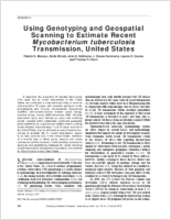 Using Genotyping and Geospatial Scanning to Estimate Recent Mycobacterium tuberculosis Transmission United States