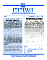 MMWR Morbidity and Mortality Weekly Report Vol 58 No 8 March 6 2009
