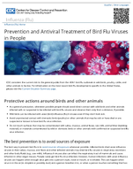 Prevention and Antiviral Treatment of Bird Flu Viruses in People