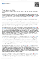 Final Births for 2004