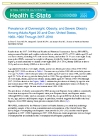 Prevalence of Overweight Obesity and Severe Obesity Among Adults Aged 20 and Over United States 19601962 Through 20172018