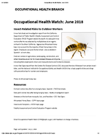 InsectRelated Risks to Outdoor Workers