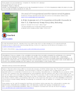 A Pilot Assessment of Occupational Health Hazards in the US Electronic Scrap Recycling Industry 2015