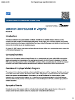 Laborer Electrocuted in Virginia FACE 8766 FACE 8766