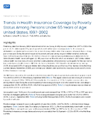 Trends in Health Insurance Coverage by Poverty Status Among Persons Under 65 Years of Age United States 19972002