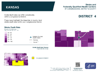 KS Congressional District 04 Stroke and Federally Qualified Health Centers Map 118th Congress
