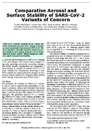 Comparative Aerosol and Surface Stability of SARSCoV2 Variants of Concern