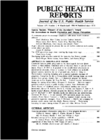 Public Health Rep  v 109 no 2  table of contents