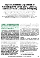 Rapid Epidemic Expansion of Chikungunya Virus EastCentralSouth African Lineage Paraguay